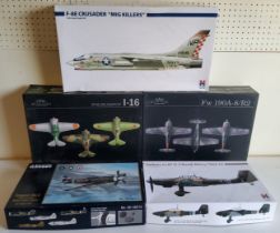 A boxed Eduard Royal Class Polikarpov I-16, Fw190A-8; Special Hobby Tempest Mk.II plus two Hobby