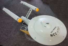 A Playmobil Star Trek - U.S.S. Enterprise NCC-1701 interactive model with lights and sounds