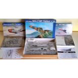 A Boxed Trumpeter 1/32 Scale 02218 MiG-21MF Fishbed J Aircraft kit; a 02806 Mig-15 and 02865 MiG-