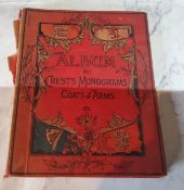 An early 20th century album of crests and coats of arms