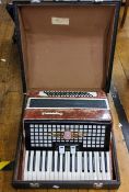 A Chromatic Akkopa Piano accordion, cased