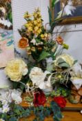 Image shows part of the lot - various high quality artificial flowers