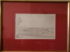 Colonel Williams, Country Estate, signed, dated 23, pencil, 15cm x 23cm
