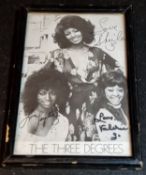 Autograph - The Three Degrees, black and white photograph, signed by Sheila Ferguson, Valerie