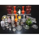 Dolls House Accessories - Victorian and later glassware, including Venetian glass vases, decanters,