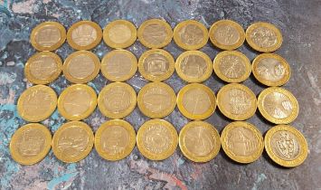 Twenty- seven collectible £2 coins