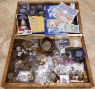 Numismatics - a collection of mostly George III and later Great British coins housed in a
