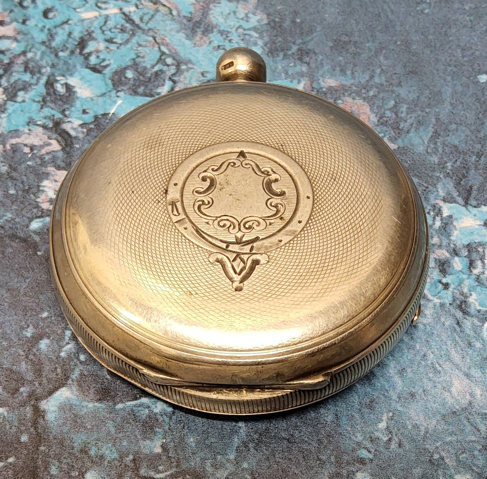 A Victorian silver cased open faced pocket watch, English Lever Revversing Pinion movement, engraved