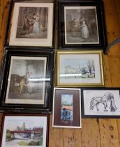 Prints - Criers of London, set of three, coloured engravings;  John Sharman, The Church