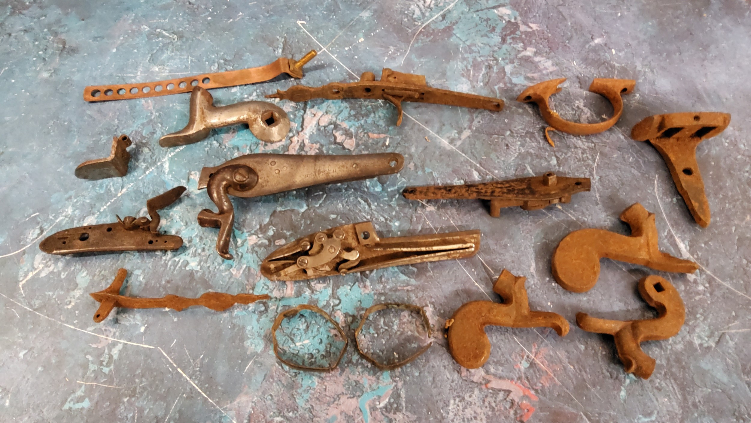 18th and 19th century flint and percussion gun parts