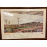 Terry Gorman, by and after,  'The Kop', limited edition colour print of 500, Sheffield United V