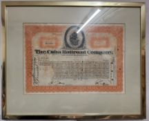 Bond and Share Certificates - The Silver Bird Cobalt Mines;  The Cuba Railroad;  Troitzk Railway