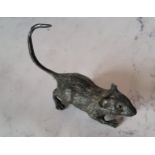 A Bergman cold painted bronze, of a mouse, 9cm long, monogrammed