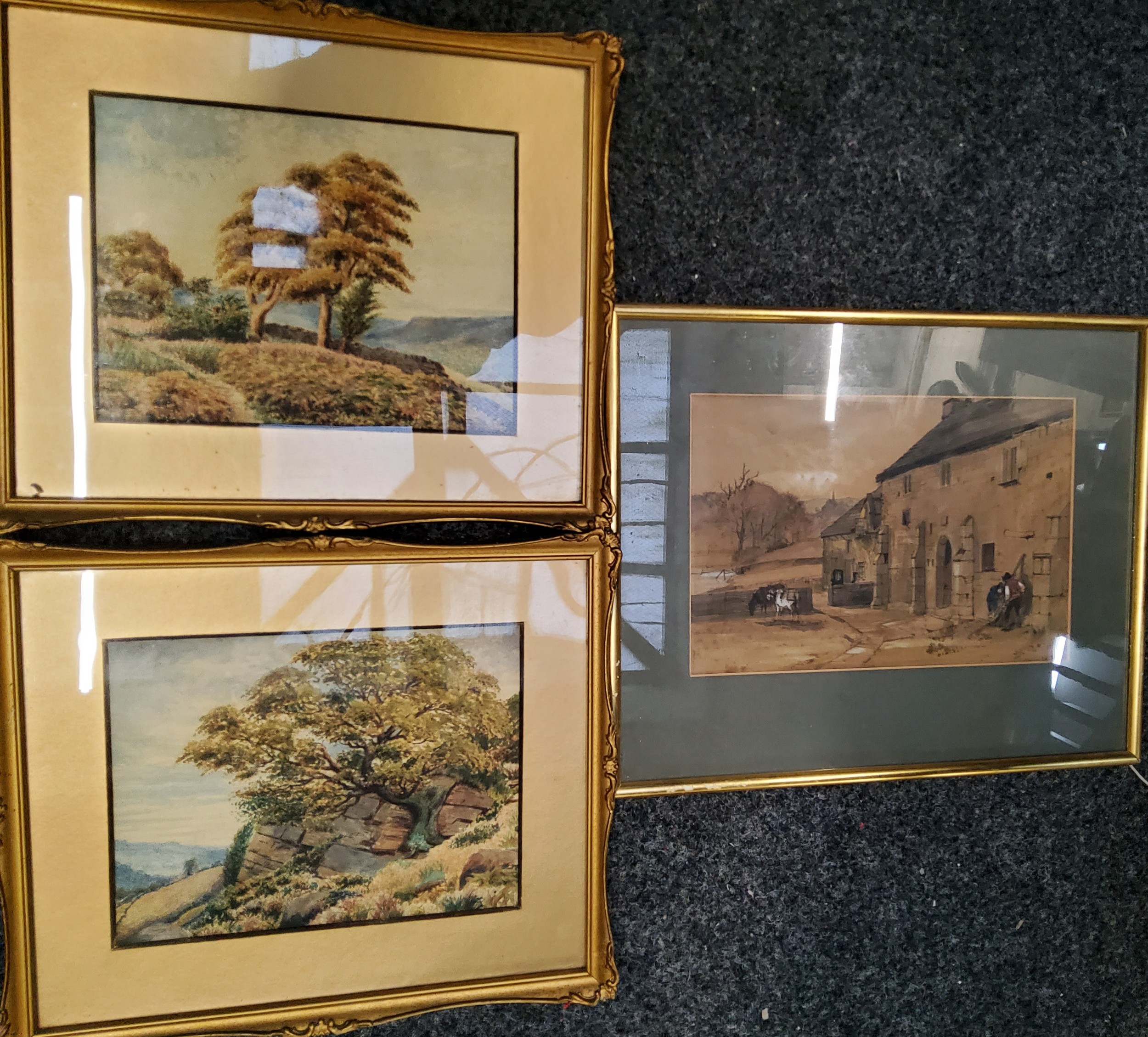 Pictures - English School, 19th century, Haddon, indistinctly signed, 17cm x 26cm;  others, a