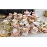 Teaware - three Paragon teacups, saucers and side plates;  others, Salisbury, Gladstone, etc