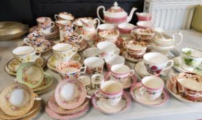 Teaware - three Paragon teacups, saucers and side plates;  others, Salisbury, Gladstone, etc