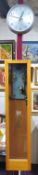 Horology - a mid century teak cased 'Gent of Leicester' electric master clock with pendulum and