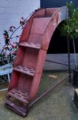Agricultural Salvage - a substantial painted metal set of tractor / machinery ladders