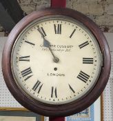 Carerer Cuss & Co school clock, fusee movement c.1900