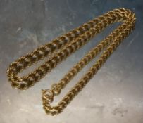 A 9ct gold solid rope necklace, 9.3g