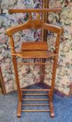 A mahogany valet stand, excellent condition