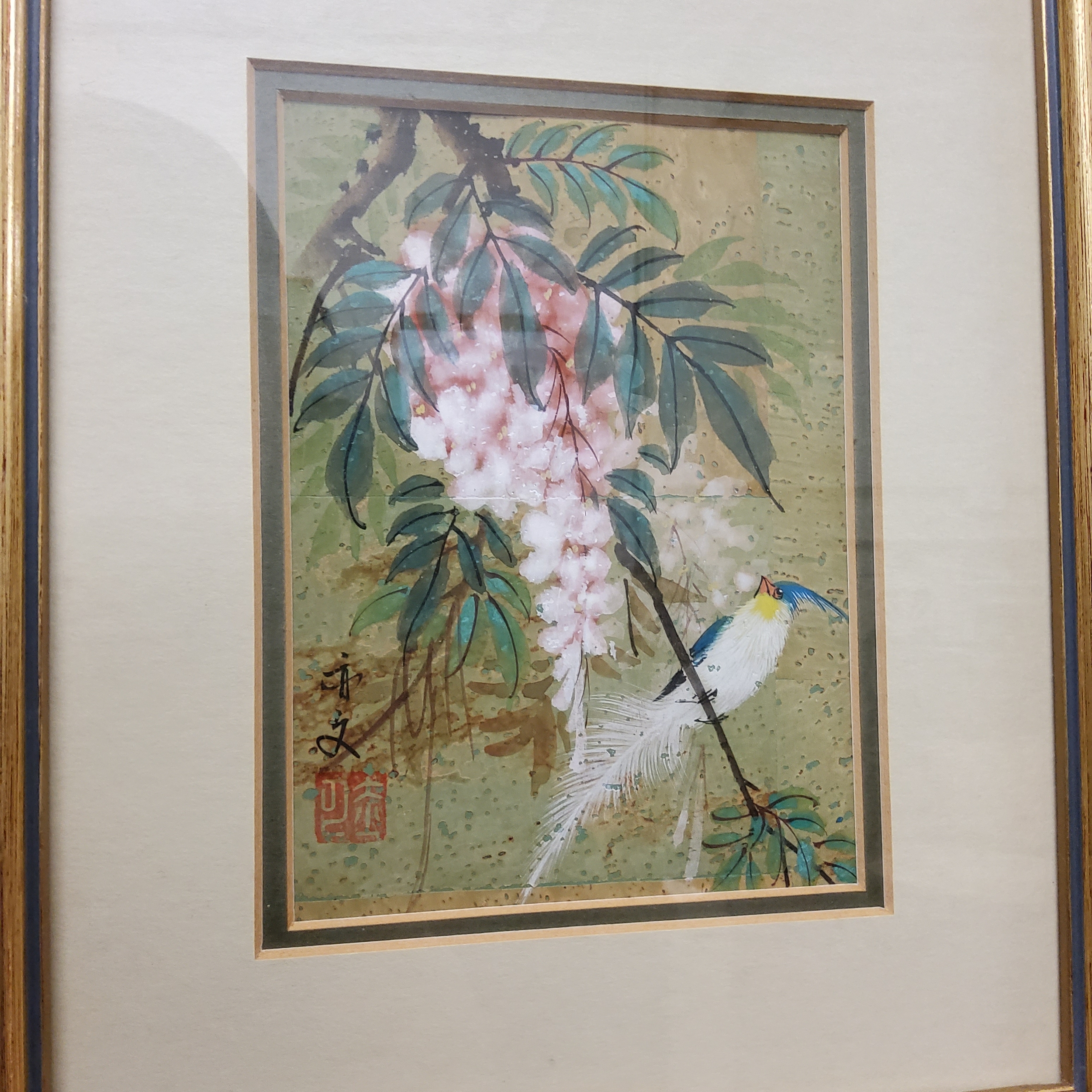 Oriental works of art including two small original Chinese gouache studies of exotic birds amongst - Image 2 of 3