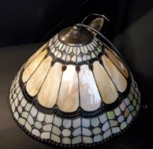 A modern Tiffany style ceilings light, 40cm diam