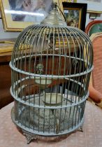 An early 20th century domed metal birdcage c.1920