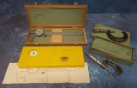 A Moore and Wright Imperial micronometer No. 143 in original fitted wooden box; another No. 964; A