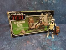 A Palitoys/General Mills Star Wars Return of the Jedi Speeder Bike vehicle, boxed with original