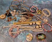Fashion Jewelley - beads, brooches, necklaces;  etc