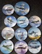 A set of ten Coalport limited edition plates, Reach for the Sky,  by Michael Turner, certificates