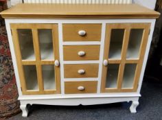 A small farmhouse limed oak sideboard 100cm wide x 88cm high x 40cm deep