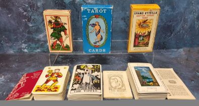 A pack of Grand Etteilla Egyptian Gypsies Tarot Cards, 78 cards with instruction booklet & box; a