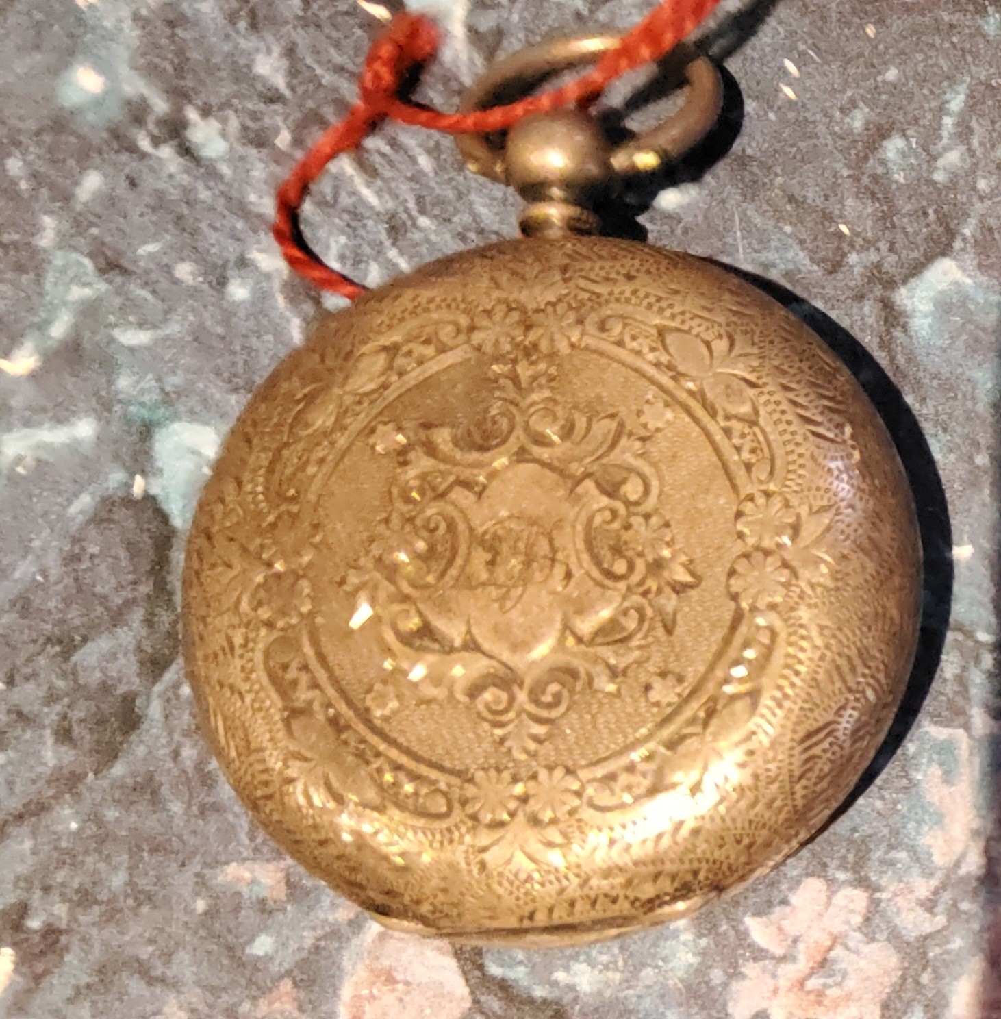 A Victorian silver open faced pocket watch, Roman numerals, the back engraved and chased, Birmingham - Image 2 of 2