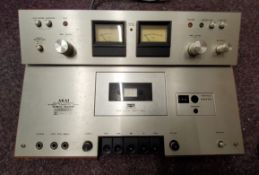 An Akai double capstan stereo cassette deck, GXC 310D