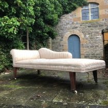 A large 19th century country house chaise lounge,  from the Hassop Hall Estate, Derbyshire Condition