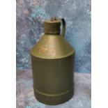 Great Western Railway - a gallon petrol cannister, now painted green, 32cm high