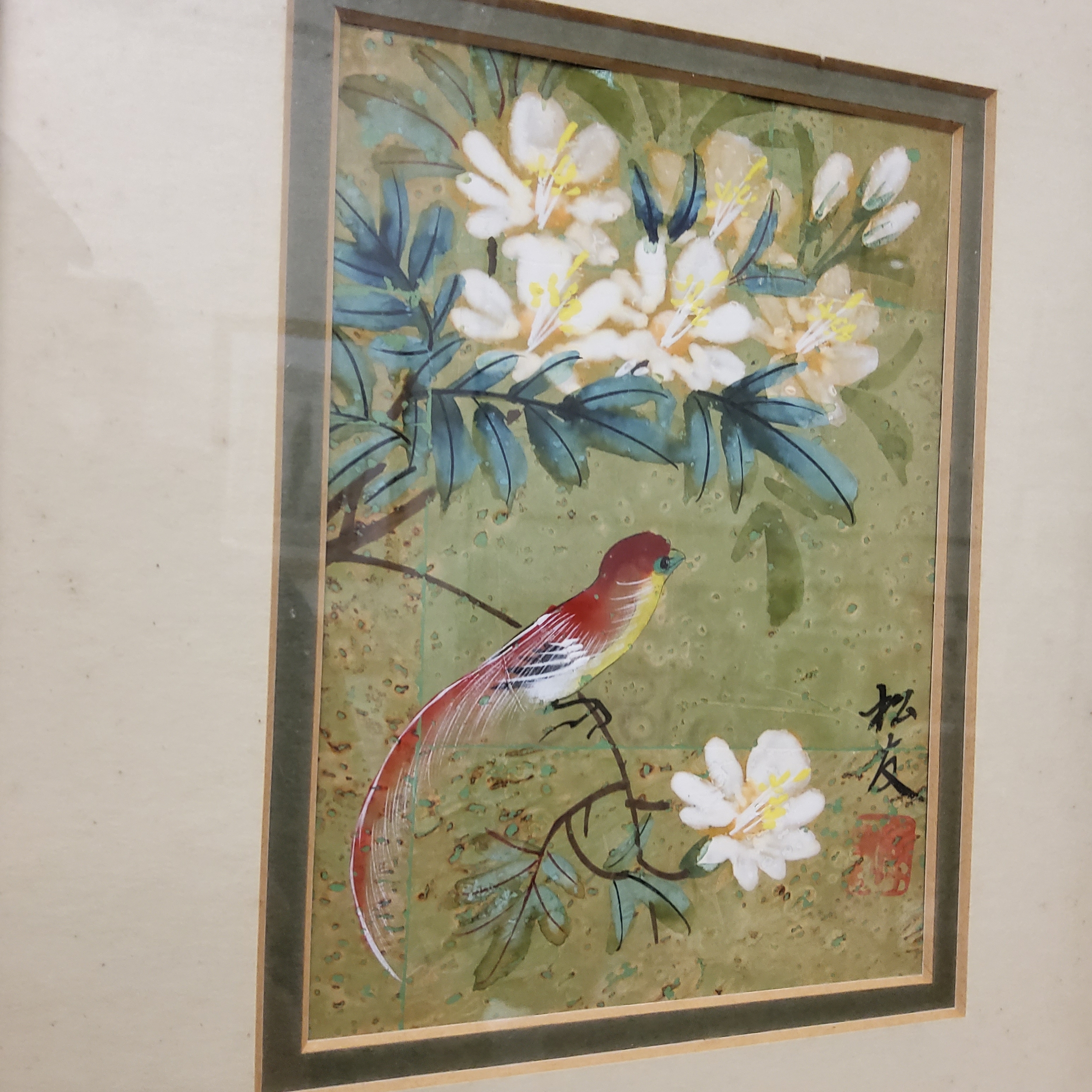 Oriental works of art including two small original Chinese gouache studies of exotic birds amongst - Image 3 of 3