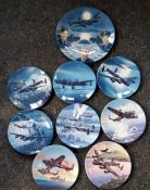 A set of eight Royal Worcester  limited edition plates, Wilfred Hardy's The Dambusters,