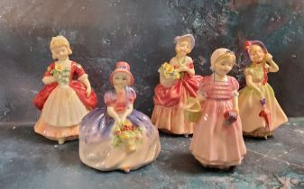 A Royal Doulton figure, Babie, HN1679; others, Tinker Bell, HN1677;  Cissie, HN1809;  Monica,