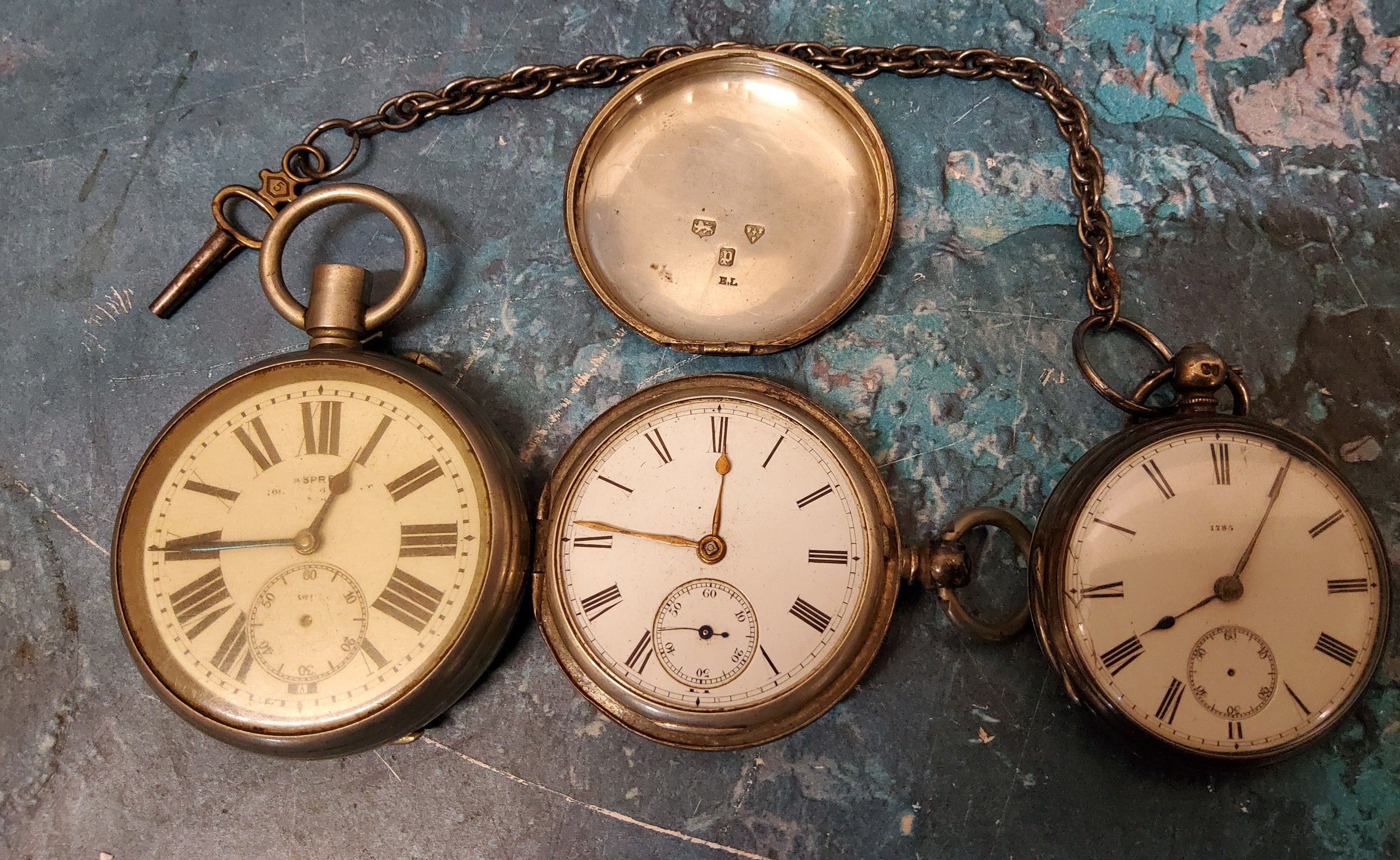 A Victorian silver pocket watch , by Edward Brind, London 1862;  others (3)