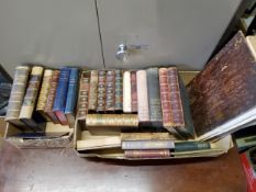 Books - bindings, Wordsworth Poetical Works;  Milton's, Longfellows;  etc