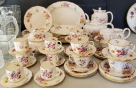 A Royal Crown Derby Posies pattern dinner, coffee and tea service, for eight,  comprising meat