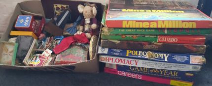Toys - The Queen Mary puzzle;  Tidleywinks;  MineaMillion;  Totopoly;   Game of Year;   Defener;