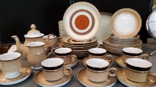 Denby Wheel pattern dinner plates;   Seville teapot and plates'  etc