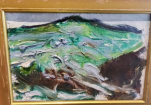 K**Williams, 20th century, Snowdon, inscribed and titled to verso, oil on canvas, 19cm x 29cm