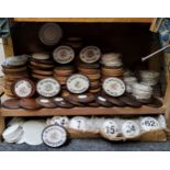 A large collection of New Old Stock house name and number plaques and trophy mounts, mahogany and
