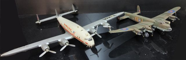 Two Large Kit Built Model Aircraft, Lockheed 1049 "Trans World Airlines" (Length 41cm), Avro
