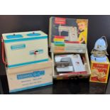 A Chad Valley tinplate Hoover Matic washing machine, boxed;  Vulcan Classic Child's Electric